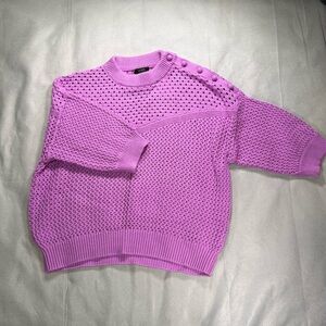 J. Crew Elbow Sleeve Loose Knit 100% Cotton Sweater